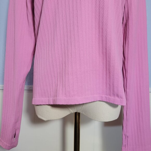 PINK Victoria's Secret XXL Bright Pink Open Back Yoga Workout Longsleeve T-Shirt - Picture 7 of 10